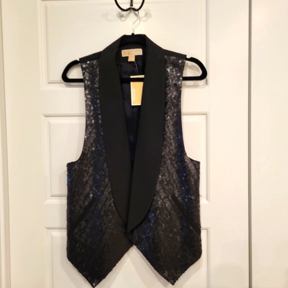 NWOT MICHAEL Michael Kors Sequins Vest - Picture 1 of 7